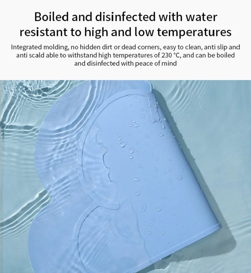 Waterproof Pet Mat For Dog Cat Solid Color Silicone Pet Food Feeding Pad Pet Bowl Drinking Mat Portable Dog Feeding Mat Placemat 5